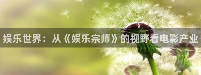 杏悦下载：娱乐世界：从《娱乐宗师》的视野看电影产业